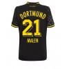 Borussia Dortmund Donyell Malen #21 Bortatröja Dam 2022-23 Korta ärmar